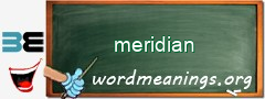 WordMeaning blackboard for meridian